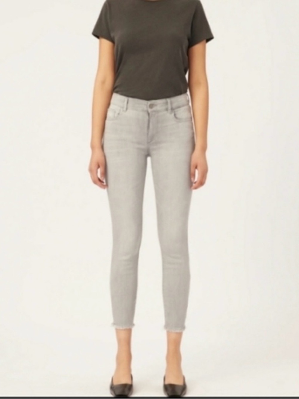 DL1961 Light Grey Ankle Skinny Jeans size 24 nwot